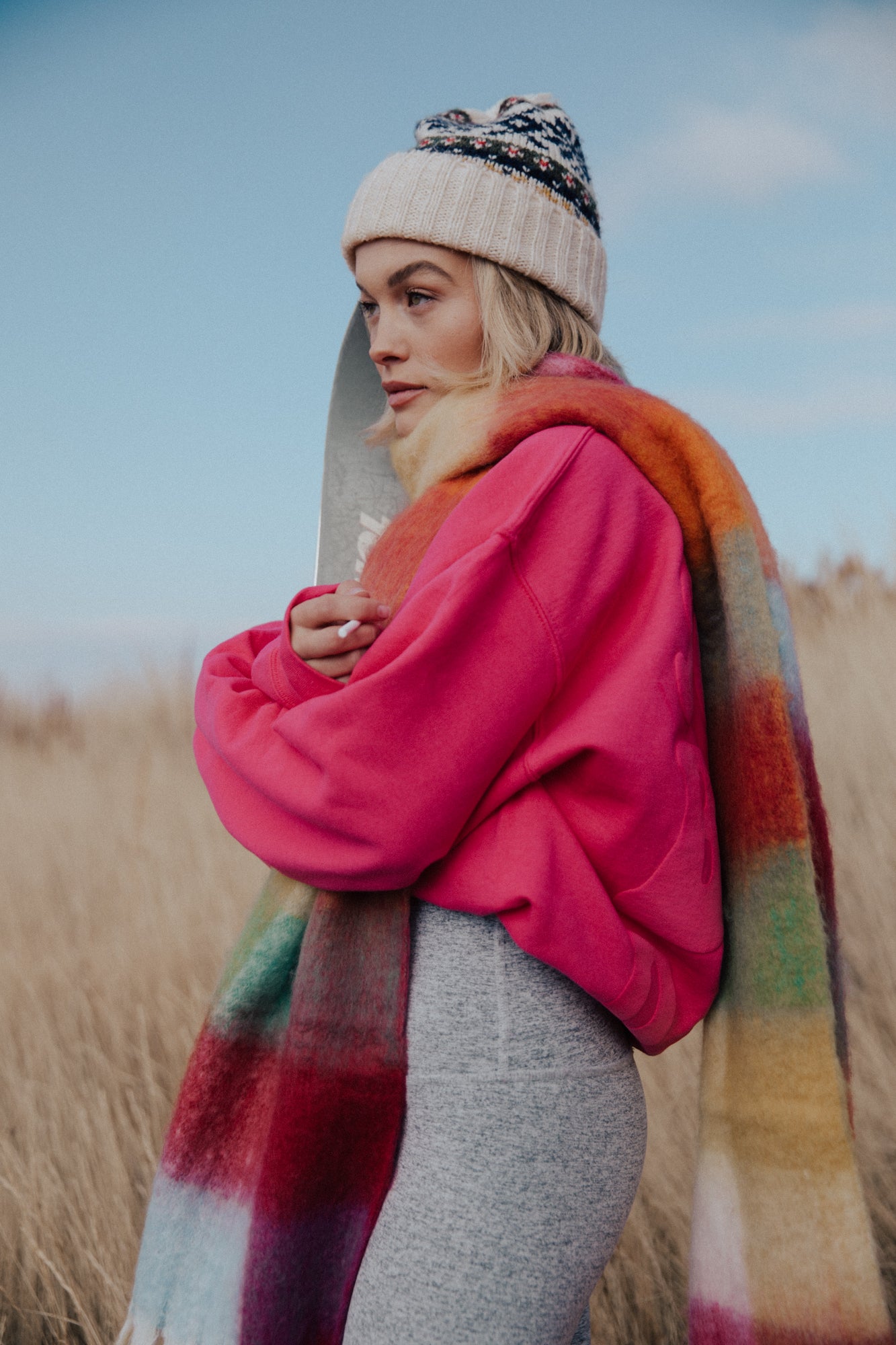 Pullover Strickjacke Ohne ärmel Poncho Mantel Ohne ärmel Pink